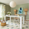 Locust Lane x Chasing Paper |Cottage Floral Blue & Green Flatweave Rug