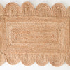 Natural Scalloped Jute Mini Rug