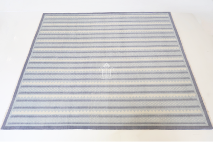 Locust Lane x Chasing Paper | Heritage Stripe Blue Modern Oushak Rug