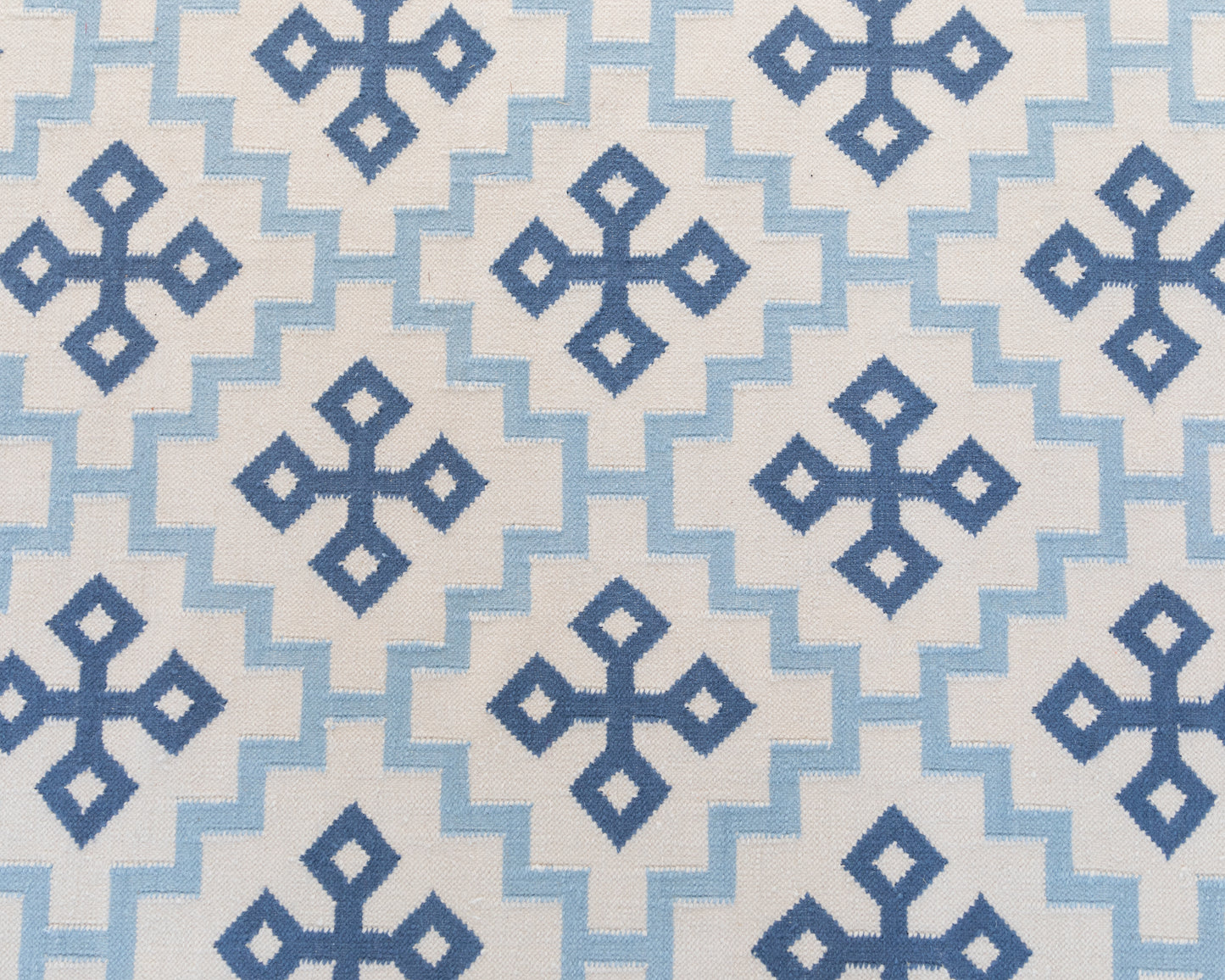 Denim Cross Flatweave Dhurrie Rug
