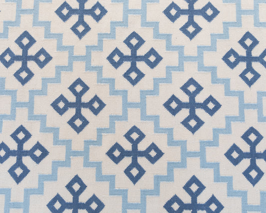 Denim Cross Flatweave Dhurrie Rug