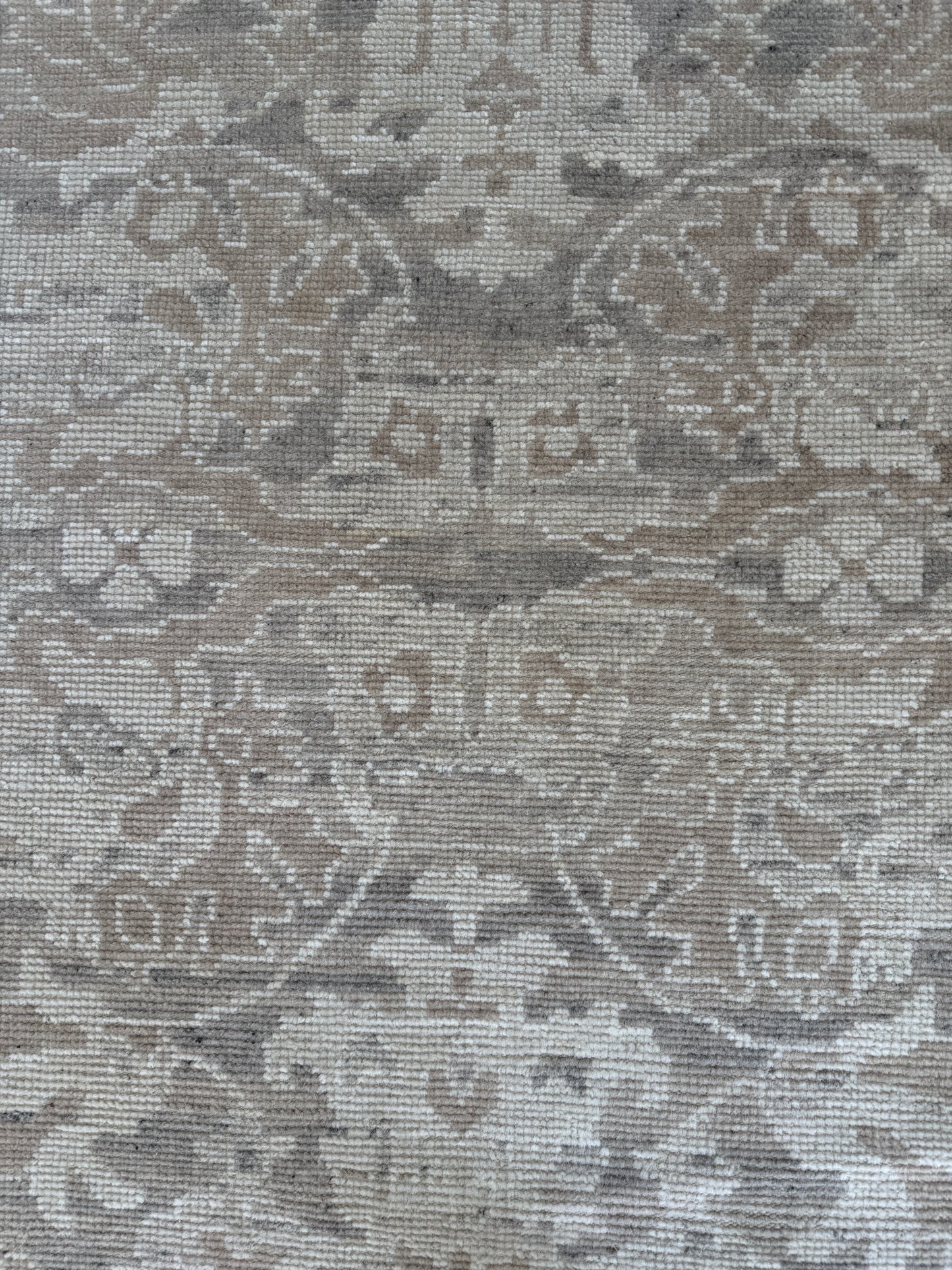 Traditional Neutral Modern Oushak Rug