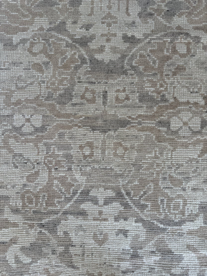 Traditional Neutral Modern Oushak Rug