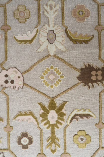 Embossed Modern Oushak Rug