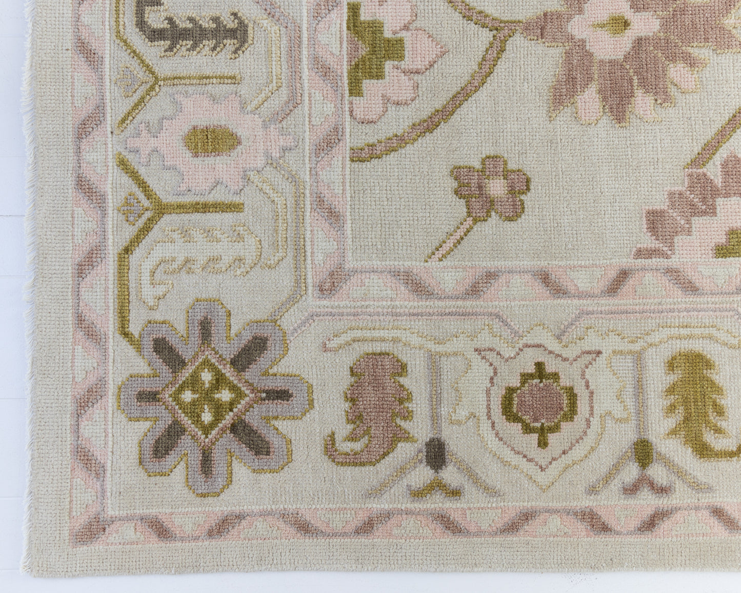 Olive Modern Oushak Rug