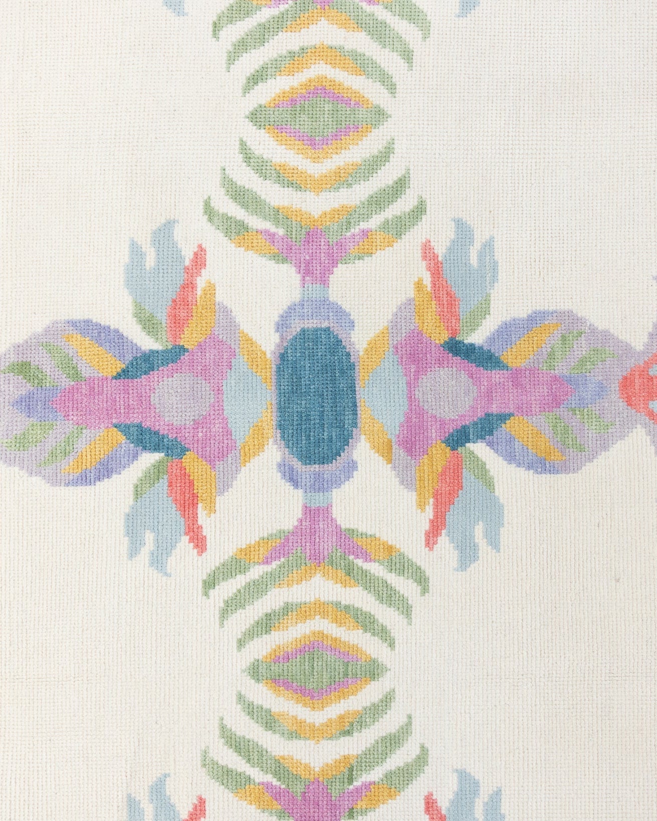 Evie in White Modern Oushak Rug (ready to ship)