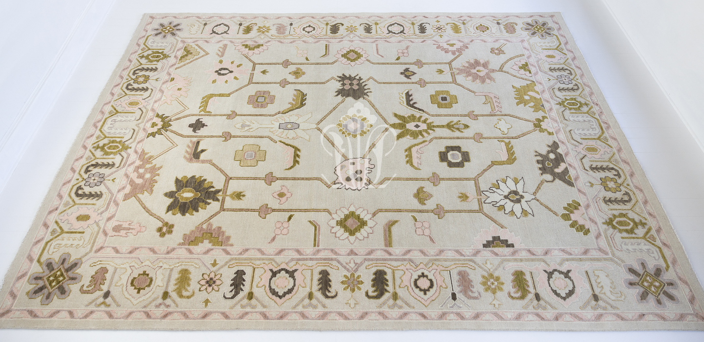 Olive Modern Oushak Rug