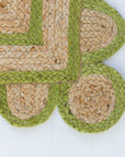 Grass Green Scalloped Jute Rug