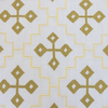 Butter Yellow Cross Flatweave Dhurrie Rug