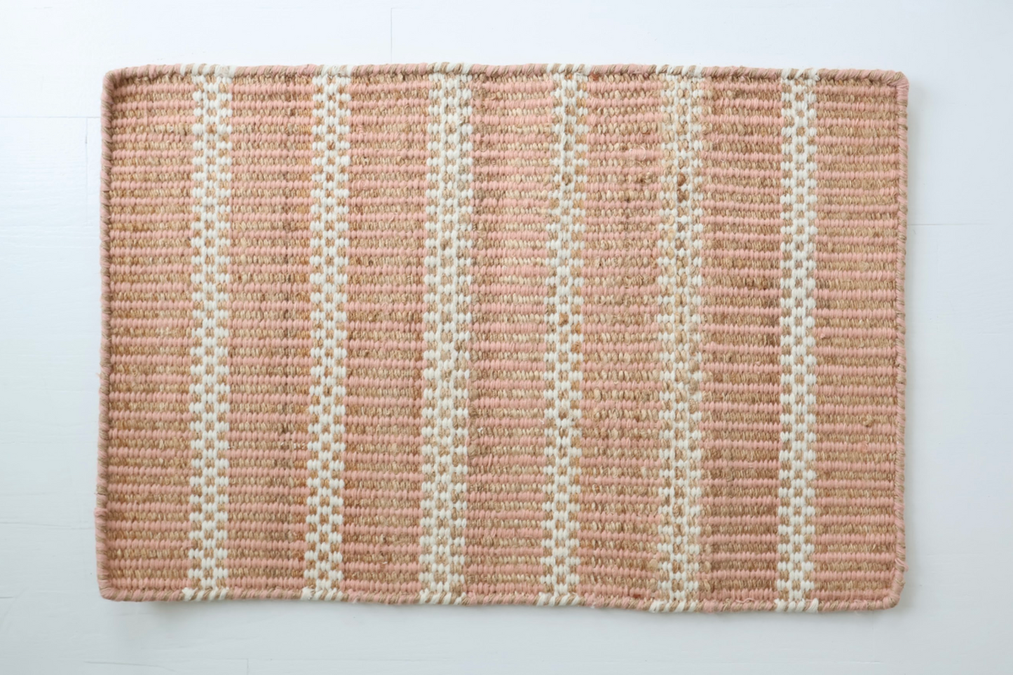 Blush Jute & Wool Mini Rug