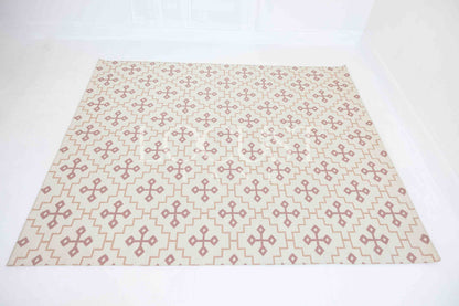 French Rose Flatweave Dhurrie Rug