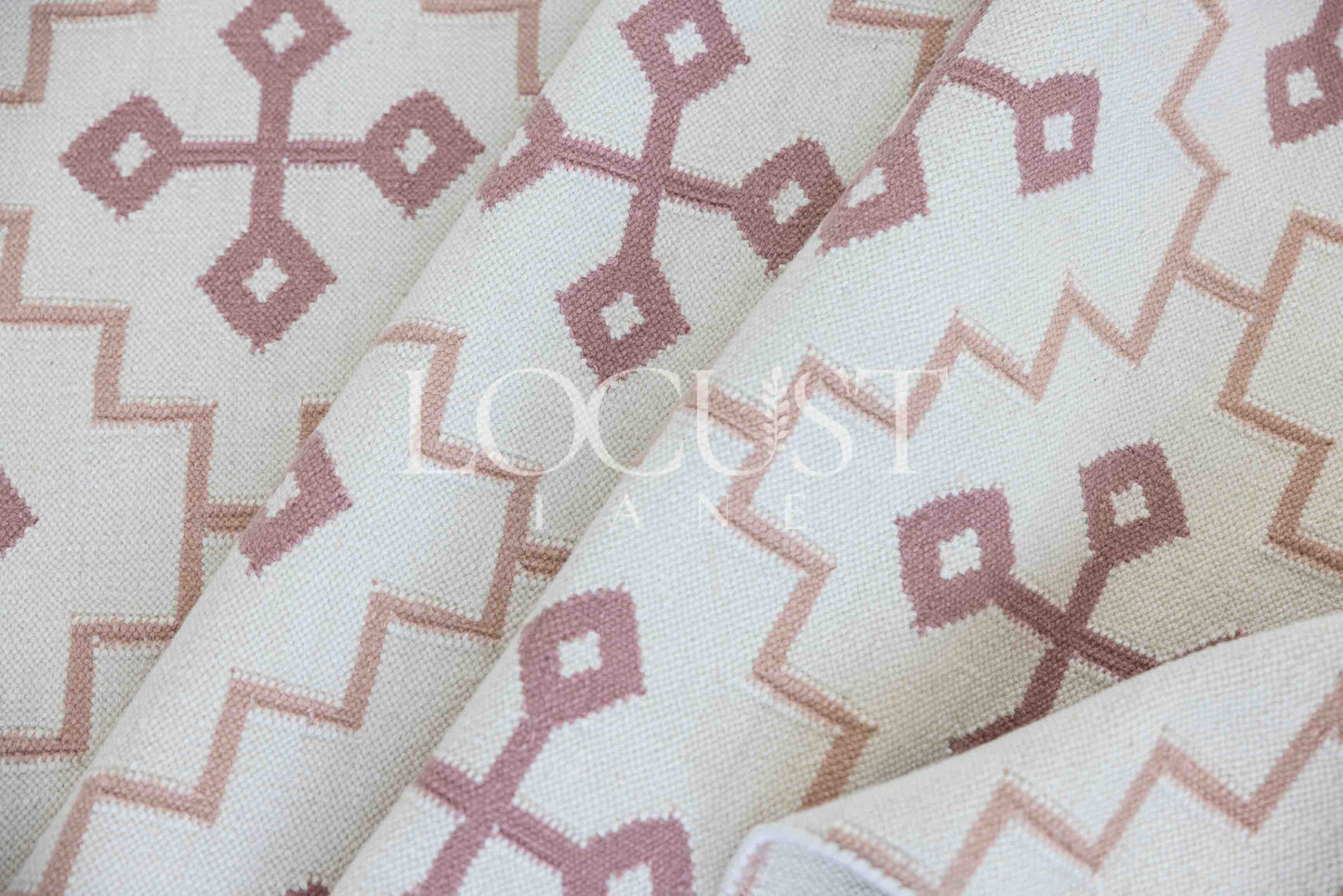 French Rose Flatweave Dhurrie Rug