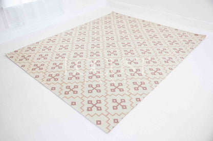 French Rose Flatweave Dhurrie Rug