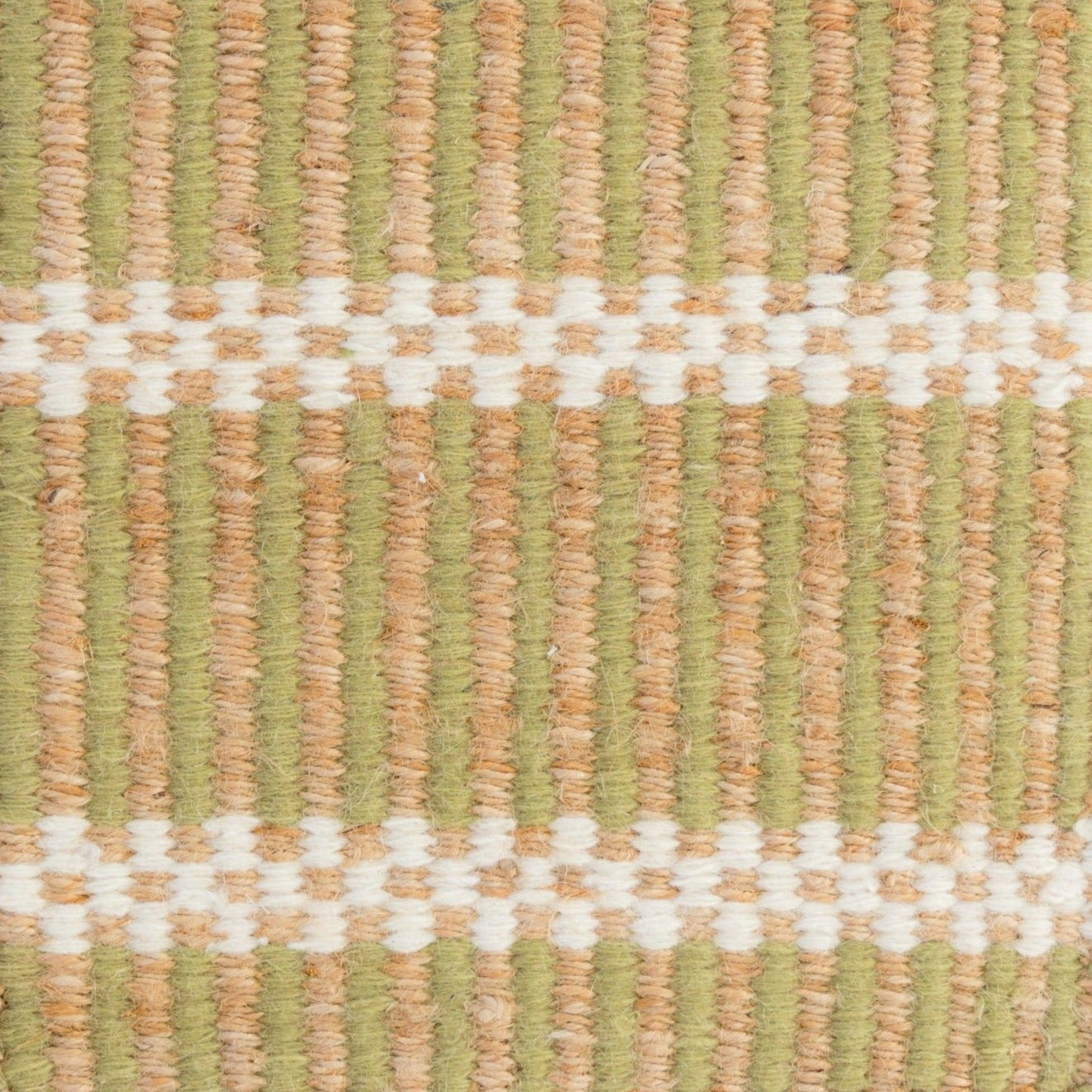 Handwoven jute and wool rug with olive green, ivory, and sand stripes – Martini Olive Jute & Wool Rug by Locust Lane Rugs