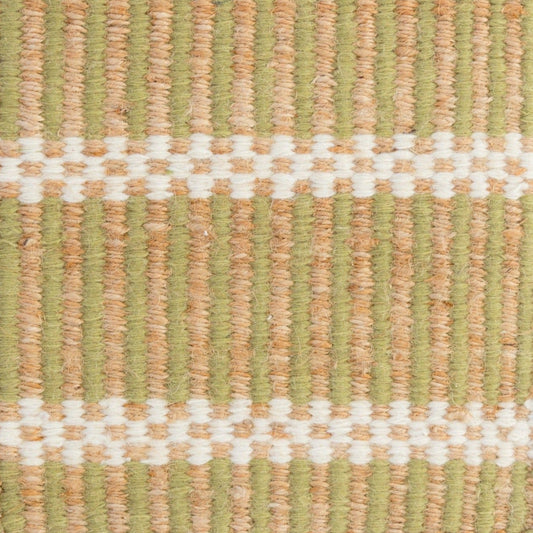 Handwoven jute and wool rug with olive green, ivory, and sand stripes – Martini Olive Jute & Wool Rug by Locust Lane Rugs