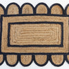 Navy Scalloped Jute Mini Rug