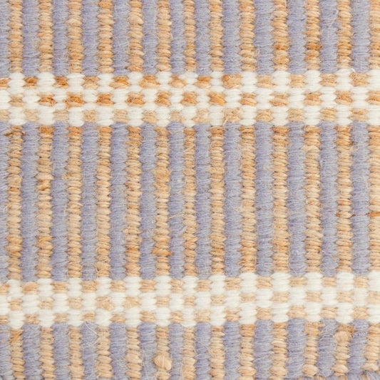 Handwoven jute and wool rug with violet, ivory, and natural stripes – Violet Pearl Jute & Wool Rug by Locust Lane Rugs