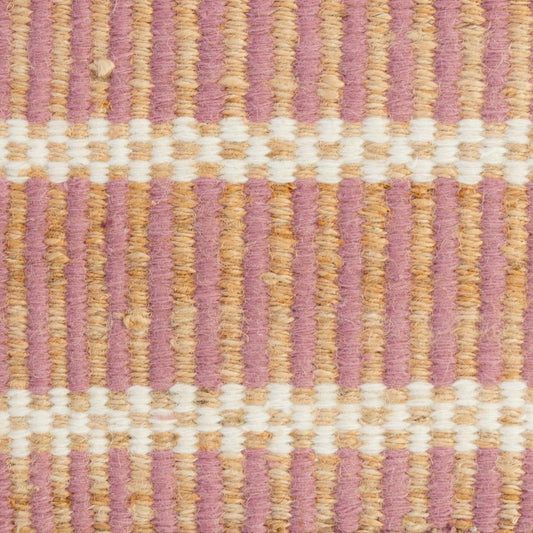 Handwoven jute and wool rug with blush pink, ivory, and natural stripes – Watermelon Jute & Wool Rug by Locust Lane Rugs