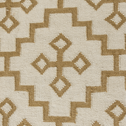 Gold Cross Flatweave Dhurrie Rug