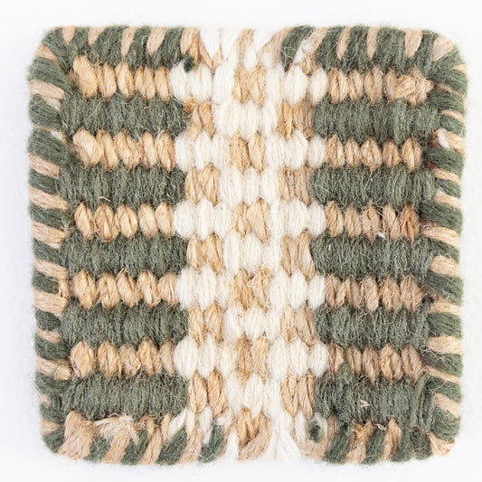 Holiday Green Jute & Wool Combo Rug Sample